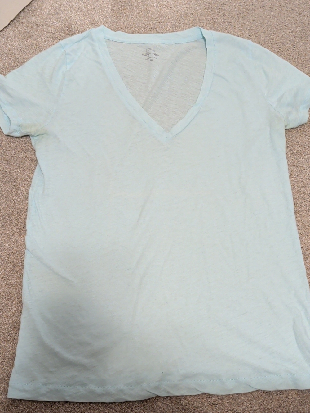 J. Crew Pale Sky V-Neck Short Sleeve Tee